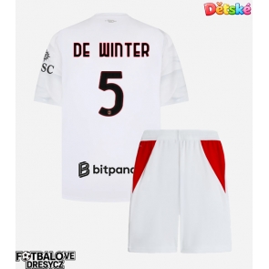 AC Milan Koni De Winter #5 Dětské Venkovní dres komplet 2026-27 Krátký Rukáv (+ trenýrky)